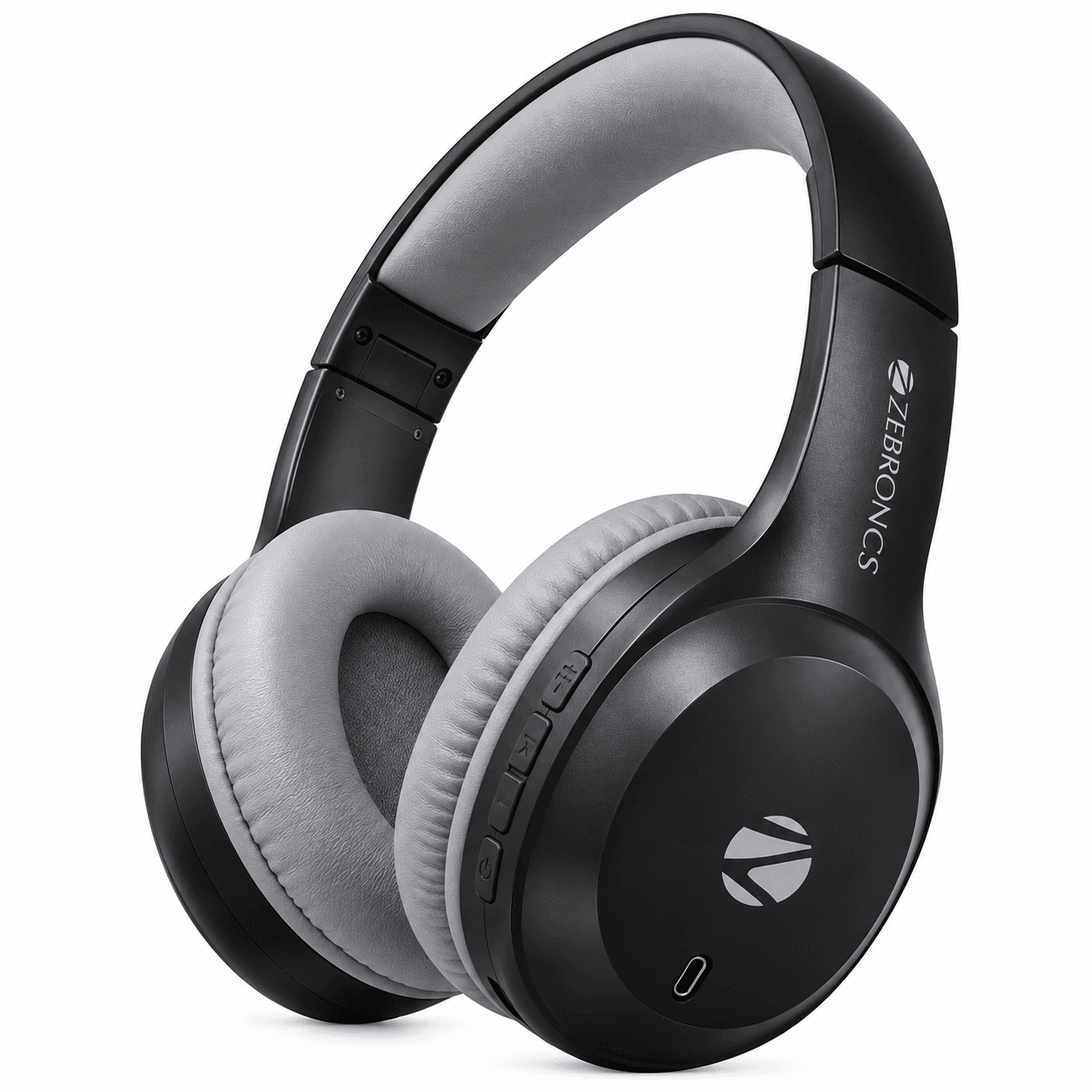 Zebronics ZEB-Paradise Neo R Wireless Bluetooth Headphones with 50H Playback, ENC, 40mm Drivers & Fast Charging – Black