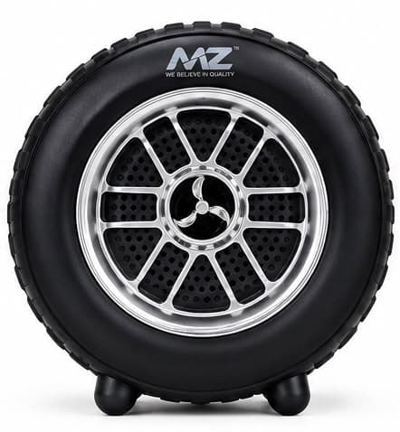 MZ Auto Series Wireless Bluetooth Tyre Speaker | 8W Bass Sound | 1200mAh Battery | Type-C Charging | USB, TF Card & FM Radio