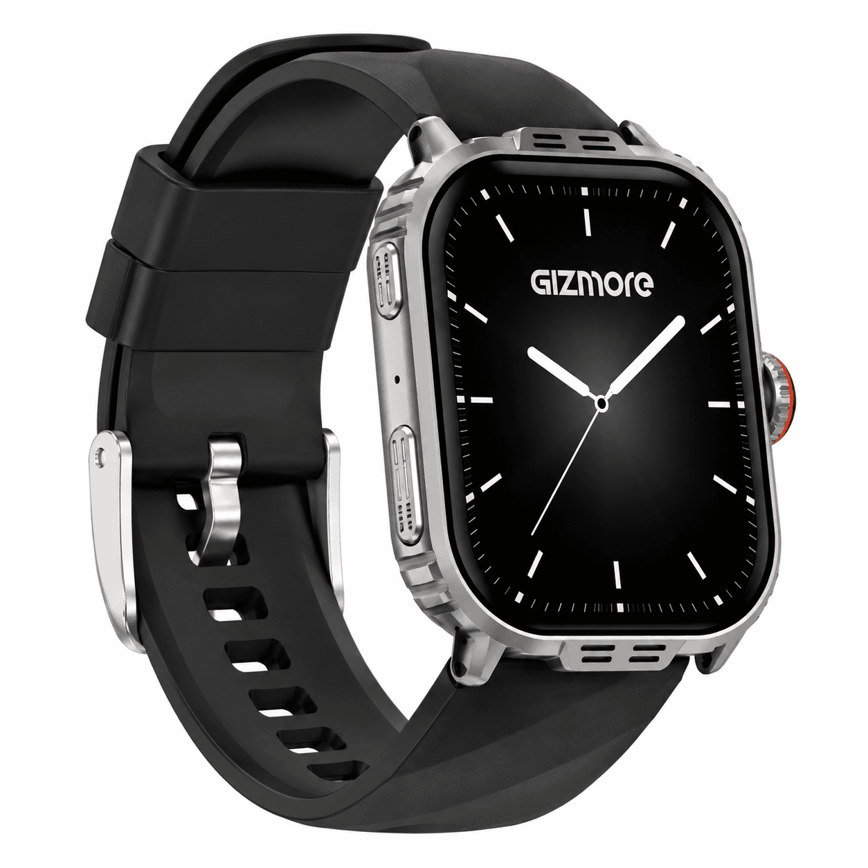 Gizmore NEXO 2.01 Inch HD Smart Watch with Bluetooth Calling, IP68 Water Resistance, Heart Rate & SpO2 Monitoring – Black
