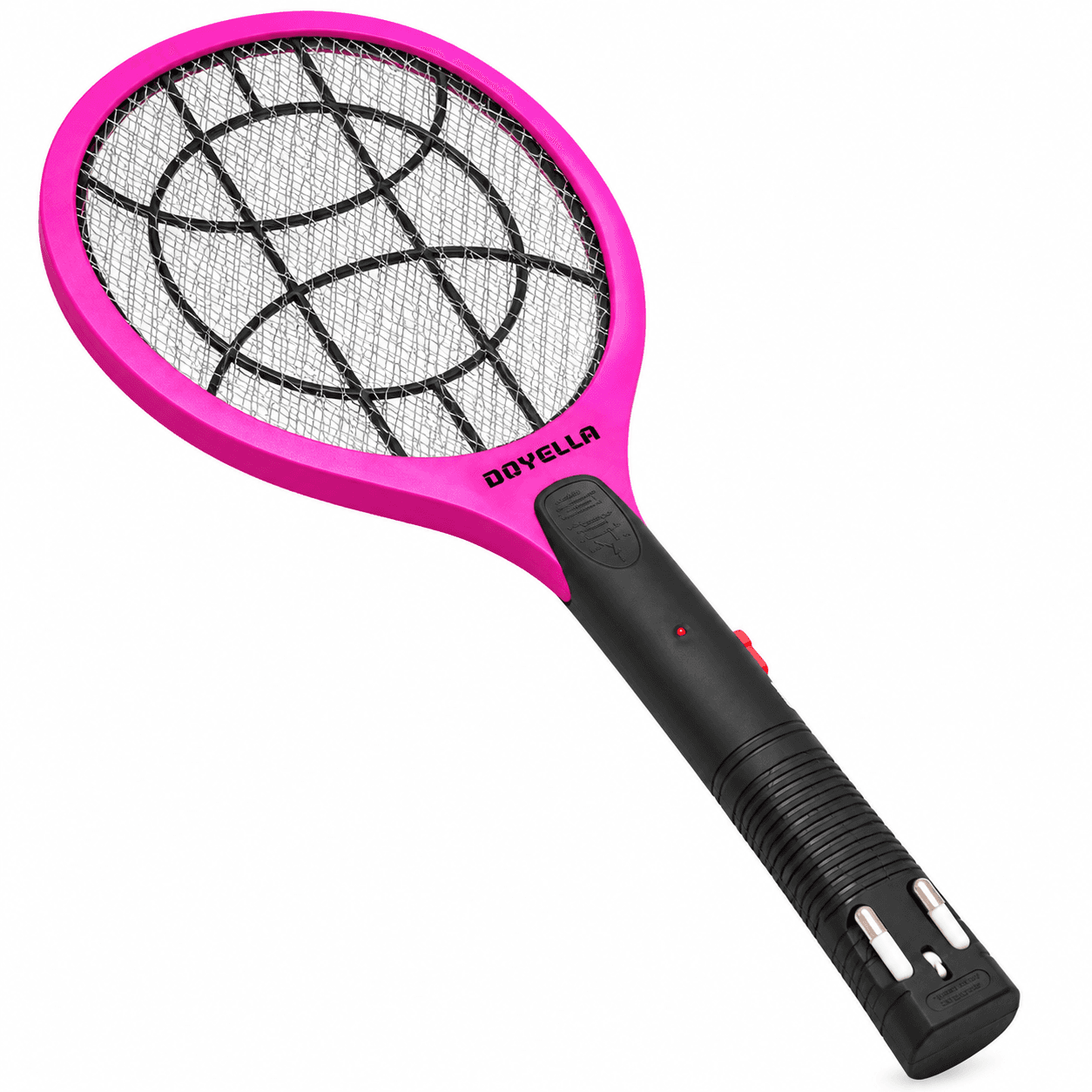 DOYELLA DY-301 Rechargeable Electric Mosquito Killer Racket | 3-Layer Safety Mesh | Electric Mosquito Swatter | Pink & Black