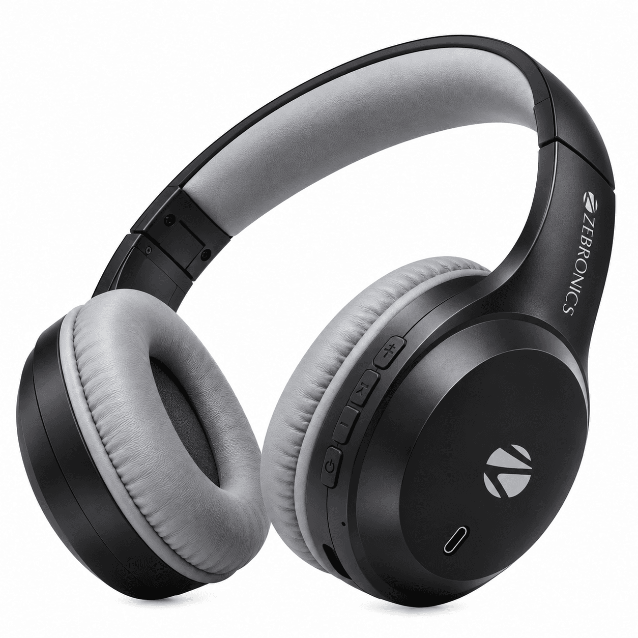 Zebronics ZEB-Paradise Neo R Wireless Bluetooth Headphones with 50H Playback, ENC, 40mm Drivers & Fast Charging – Black