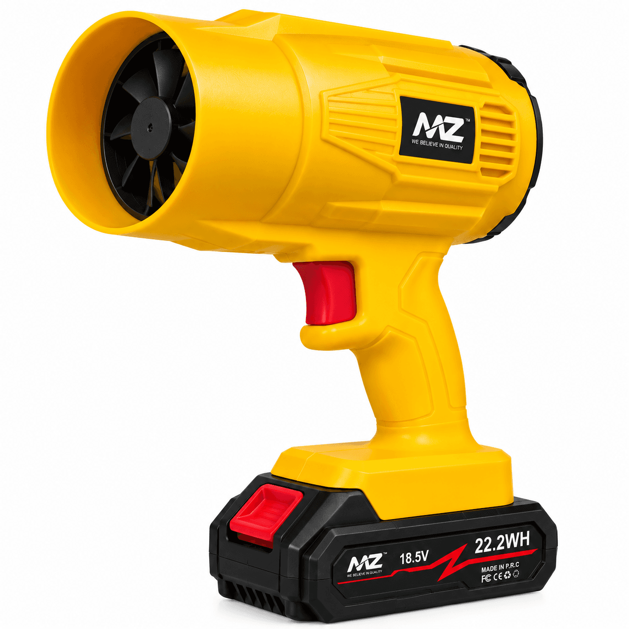 MZ F91 Cordless High-Speed Air Blower 18.5V – Rechargeable Electric Dust Cleaning Fan with Battery & Carry Case
