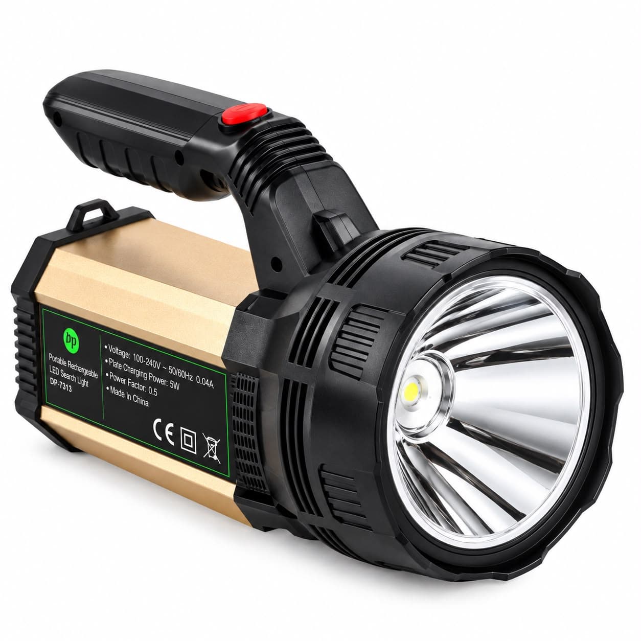DP DP-7313 Rechargeable LED Search Light | 6000mAh Battery | 8W High Power | Long Range Emergency Torch