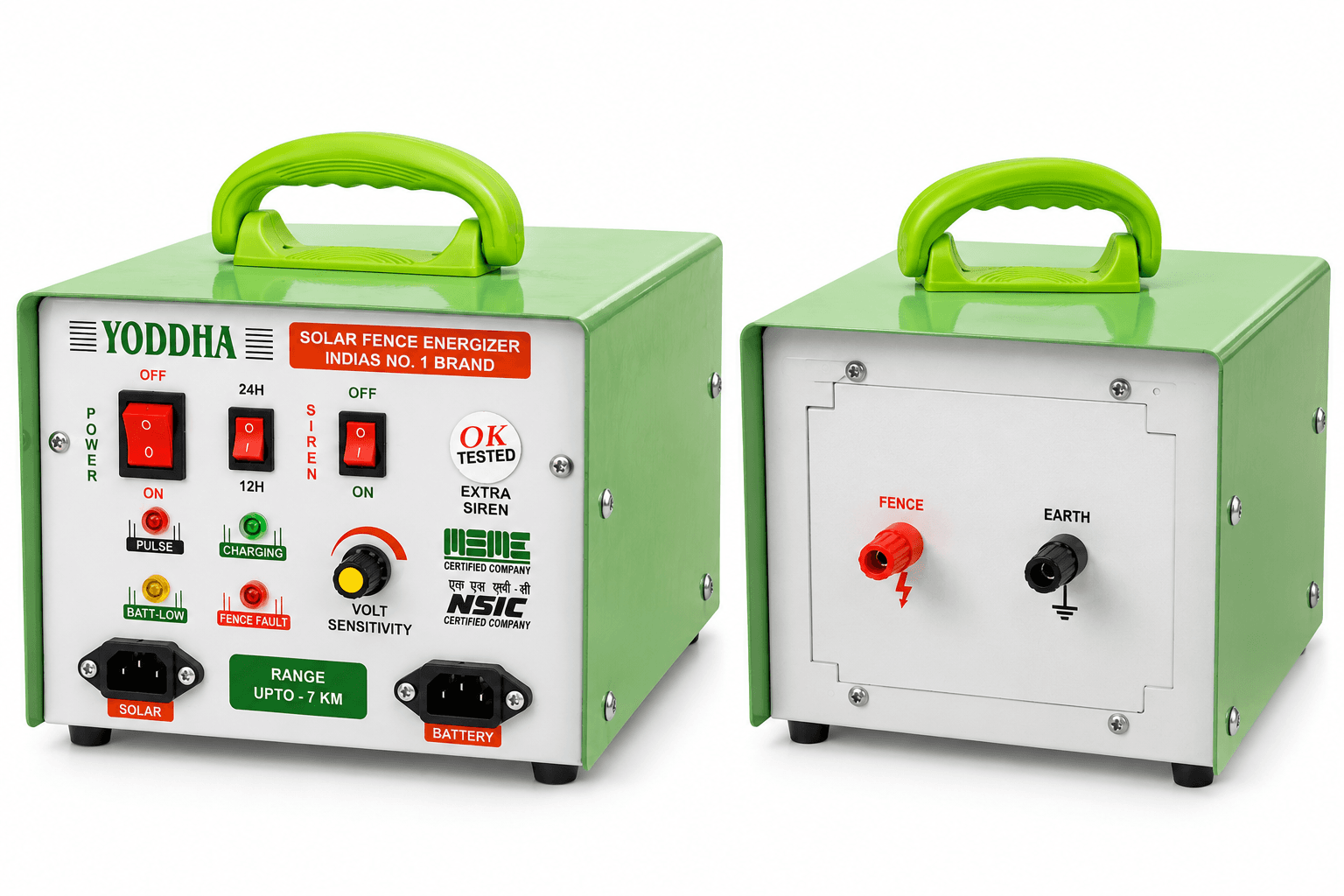Yoddha Solar Fence Energizer – 150 Acre Farm Protection Machine