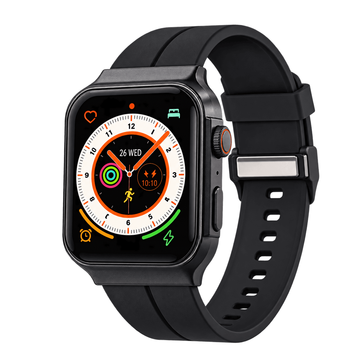 SKYBALL Elevate Smartwatch with Always-On Display, AI Voice Assistant, 120+ Sports Modes & Rotary Crown – Black