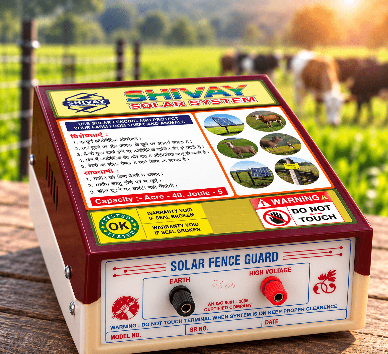 Samadhaan Solar Fence Energizer 18KB Fibre Body With USB Display