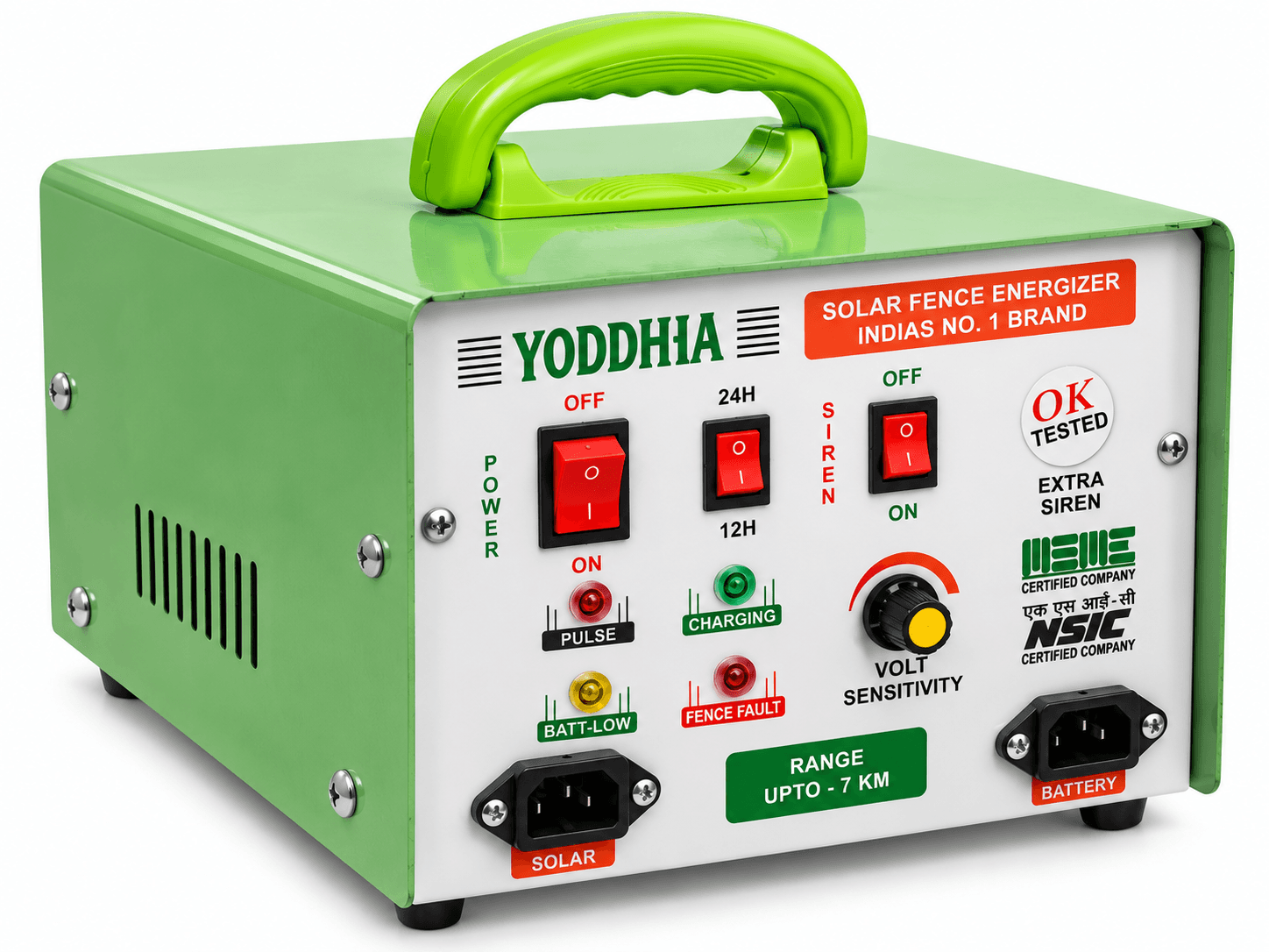 Yoddha Solar Fence Energizer – 150 Acre Farm Protection Machine
