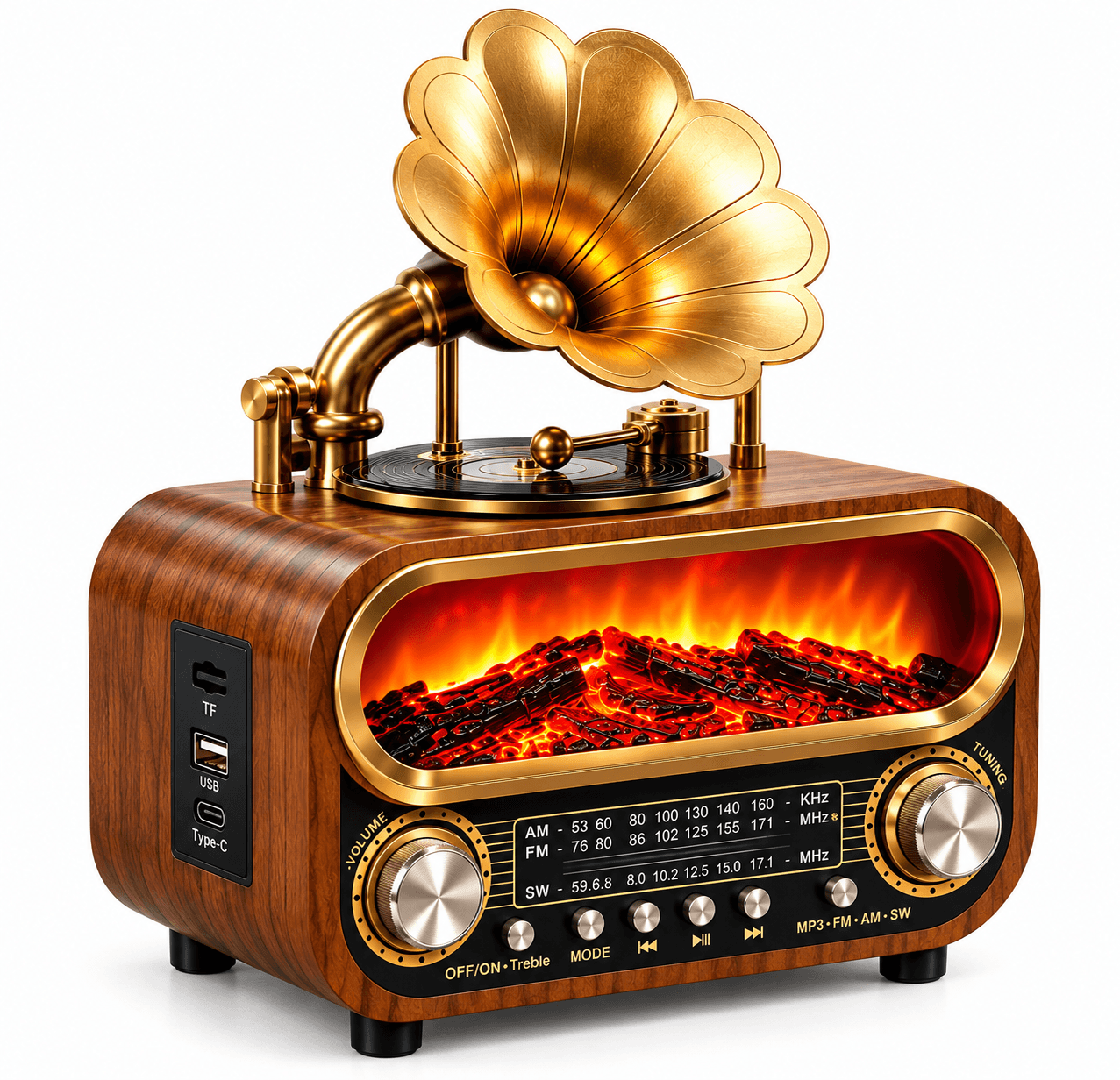 MZ M428SP Retro Radio Bluetooth Speaker with Ambient Light
