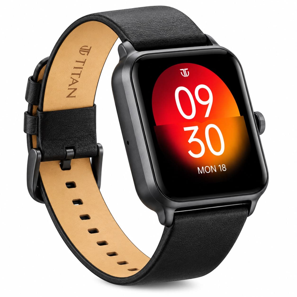 Titan Smart Traveller Smartwatch with 1.77" AMOLED Display, Bluetooth Calling, Built-in GPS, Alexa & IP68 – Black