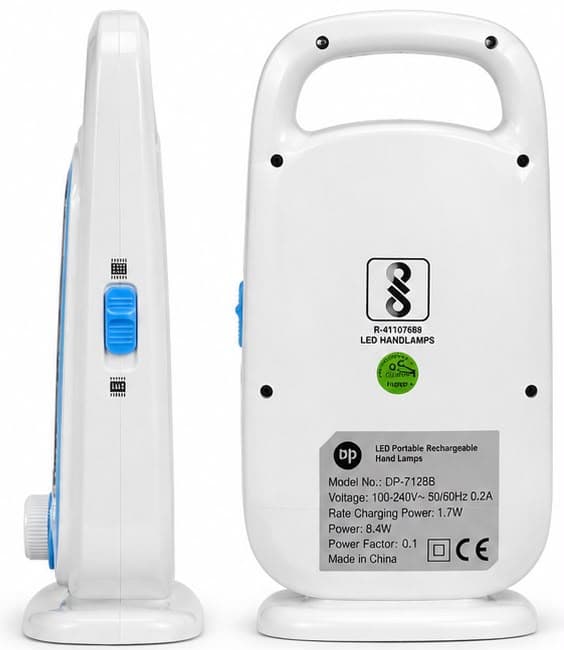 DP DP-7128B Rechargeable LED Emergency Light | 2800mAh Battery | 8.4W | Adjustable Brightness | Portable Lantern